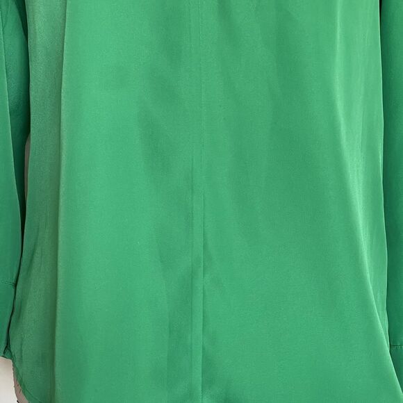 Collective Concepts Blouse Popover Pintuck Pleated Size XS Green V Neckline - Picture 5 of 13